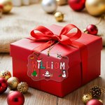 Muñeco de nieve navideño personalizado Santa Claus Adorno de acrílico transparente con nombre y año Decoración del árbol de vacaciones Regalo de Navidad para la familia Niños