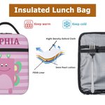 Gepersonaliseerde Schattige Cartoon Dieren Hond Kat Waterdichte Geïsoleerde Lunchtas met Naam Draagbaar Picknickwerk Terug naar School Geschenk voor Kinderen Familie