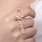 Collier Croix d'Amour Creuse Personnalisée avec Nom Anniversaire Eglise Baptême Cadeau pour Femmes Chrétiennes