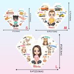 Personalizzato per bambini a forma di cuore, personaggio dei cartoni animati che costruisce puzzle di mattoncini con nome Regalo di compleanno per bambini
