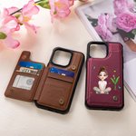 Etui de téléphone à rabat personnalisé avec porte-cartes et blocage RFID Cadeau d'anniversaire pour femmes et amis