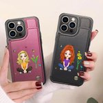 Etui de téléphone à rabat personnalisé avec porte-cartes et blocage RFID Cadeau d'anniversaire pour femmes et amis