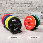 Personalised 3D Printed Non-slip Mixed Colour Bumper Plates Shape Coasters Set of 5 Funny Birthday Gift for Gym Weightlifting Fitness Enthusiasts