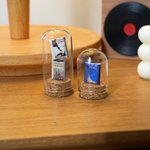 Gepersonaliseerde 1-3 Mini boek Display glazen koepel Cloche met kurk Base Desk Boekenplank Decor Verjaardag Book Club Gift voor boekenliefhebbers lezers