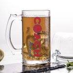 Personalised Football Soccer Coach Design 16 oz Name Beer Pint Glass Beer Mug with Handle Birthday Appreciation Gift for Coach