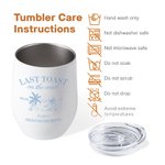 Vaso de Vino Personalizado Last Toast on the Coast 12oz Aislado con Nombre Regalo de Soltera para Ella en la Playa