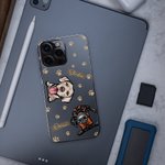 Personalisierte Haustier Thema TPU Transparent Slim Phone Case mit Namen und Paw Prints Geschenk für Hund Katze Liebhaber