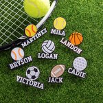 Personalisierte 3D Sport Softball Fußball Tasche Charme mit Namen Accessoire für Bogg Game Day Team Geburtstag Geschenk für Sportliebhaber
