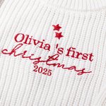 Maglione e cappello di Natale personalizzati con nome regalo di primo Natale ideale per neonati