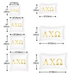 Personalizzato Sorority Golden Greek Letter Cozy Lumbar Throw Pillow Cover Home Decor Big Day Gift for Friend Girls | Callie × Affinity Licensing