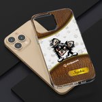 Personalisierte Haustier Thema TPU Slim Phone Case mit Namen und Paw Prints Geschenk für Hund Katze Liebhaber