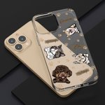 Personalisierte Haustier Thema TPU Transparent Slim Phone Case mit Namen und Paw Prints Geschenk für Hund Katze Liebhaber