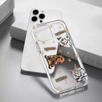 Personalisierte Haustier Thema TPU Transparent Slim Phone Case mit Namen und Paw Prints Geschenk für Hund Katze Liebhaber