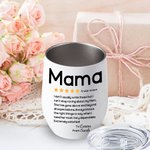 Personalisierte 5-Sterne-Rezension 12oz Name Wein Becher mit Deckel Muttertag Geburtstag Geschenk für Mama