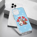 Gepersonaliseerd This Human Belongs to Cute Pet TPU Slank Telefoon Hoesje met Naam en Pootafdruk Hart Cadeau voor Honden Kat Liefhebbers