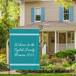 Personalisierte einfache doppelseitigen Text Gartenfahne Multicolor Hof Veranda Dekoration im Freien Housewarming Urlaub Geschenk für Familie Freund