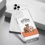 Personalisierte Dies ist unsere Couch Haustier Thema TPU schlankes Telefon Fall mit Namen und Wandfliese Hintergrund Geschenk für Hund Katze Liebhaber