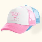 Gepersonaliseerde The Bach Club Ademend Mesh Hoed Baseball Cap met Jaar en Tekst Beach Party Favor Bachelorette Gift voor haar