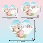 Personalised Cute Bunny Easter Egg Design Heart-shaped Building Brick Puzzles with Name Easter Party Birthday Gift for Kids
