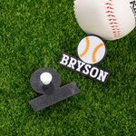 Personalisierte 3D Sport Softball Fußball Tasche Charme mit Namen Accessoire für Bogg Game Day Team Geburtstag Geschenk für Sportliebhaber