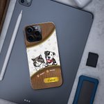 Personalisierte Haustier Thema TPU Slim Phone Case mit Namen und Paw Prints Geschenk für Hund Katze Liebhaber