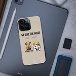 Personalisierte ich regiere das Haus Haustier Thema TPU schlanke Handyhülle mit Namen und Krone Geschenk für Hund Katze Liebhaber