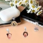 Personalisierte Foto Portrait Geburtstag Hut Clown Nase Typ C Android Apple Anti-Staub-Stecker Abdeckung Telefon Zubehör Geburtstag Geschenk für Freund Familie