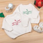 Maglione e cappello di Natale personalizzati con nome regalo di primo Natale ideale per neonati