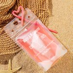 Lot de 5 Pochettes à Boissons Personnalisées avec Texte Pochettes 500ml avec Paille Cadeau Mariage Enterrement de Vie pour Mariée Demoiselle d'Honneur