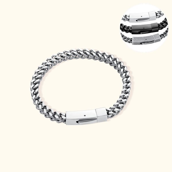 Personalisierte Titanium Stahl Armbänder Kette Armband für ihn Geschenk für Boyfriend