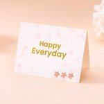 Happy Everyday Rosa Blumen Karte