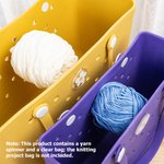 Personalized Portable Crochet Knitting Yarn Spinner Clear Name Bag Set Accessories for Bogg Vacation Travel Supplies Birthday Gift for Craft Lovers