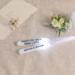 Gepersonaliseerde Draagbare White Glow Fiber Sticks met Tekst Vervangbare Vuurwerk Wedding Party Concert Gift voor de Newlyweds Vrienden