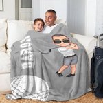 Personalisierte Golf Sport Cartoon Charakter weiche Decke mit Namen und Nummer Geburtstag Club Home Decor Geschenk für Golfer Golfspieler