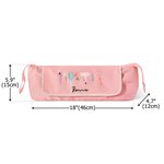 Personalized Stylish Birth Flower Hairdressing Element Portable Hair Tools Travel Bag with Name and Heat Resistant Mat Birthday Gift for Women
