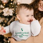 Maglione e cappello di Natale personalizzati con nome regalo di primo Natale ideale per neonati