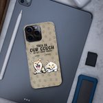 Personalisierte Haustier Thema TPU Slim Phone Case mit Namen lustiges Zitat und Paw Prints Element Geschenk für Hund Katze Liebhaber