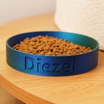 Personalisierte moderne 3D gedruckt Name Haustier Schüssel Wasser Schüssel rutschfest Haustier Fütterung liefert Geburtstag Geschenk für Tierliebhaber