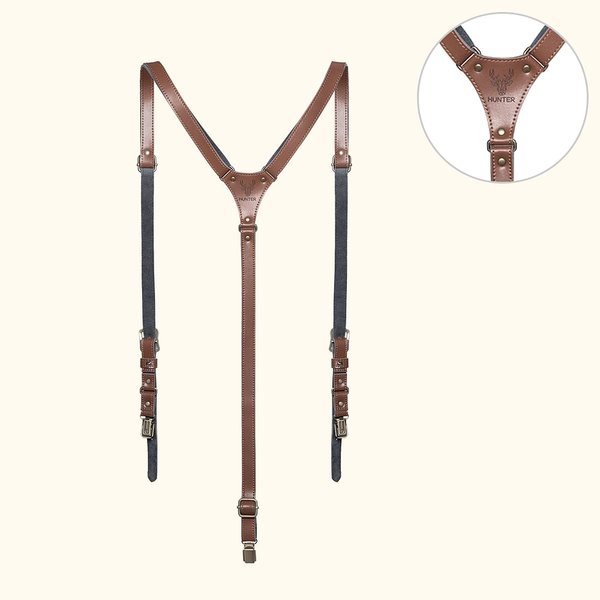 Bretelles en cuir Personnalisées avec Nom Gravé Cadeau pour Homme Fête des Pères Accessoire pour Homme d'Honneur