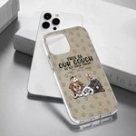 Personalisierte Haustier Thema TPU Slim Phone Case mit Namen lustiges Zitat und Paw Prints Element Geschenk für Hund Katze Liebhaber