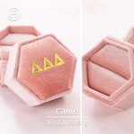 Personalized Greek Letter Sorority Name Velvet Badge Ring Jewelry Box Bid Day Big Little Birthday Gift for Sister Friend | Callie × Affinity Licensing