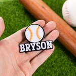 Personalisierte 3D Sport Softball Fußball Tasche Charme mit Namen Accessoire für Bogg Game Day Team Geburtstag Geschenk für Sportliebhaber
