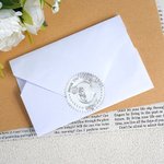 Timbro a secco personalizzato Ex Libris From The Library of Birth Flower Initial Book con testo Regalo di compleanno e anniversario per bibliotecari amanti dei libri