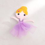 Personalised Cute Handmade Ballerina Doll Alligator Clip Hair Accessory Birthday Gift for Ballerina Girl