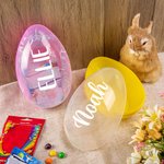Huevo de Pascua Jumbo Rellenable Personalizado Estilo Sencillo Nombre Multicolor Rellenables Cesta de Navidad Pascua Cumpleaños Fiesta Regalos para Niños