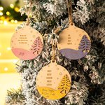 Estrella de madera personalizada grabada Ornamento del árbol de Navidad con 1 - 8 nombres y cuerda de cáñamo Navidad decoración del hogar regalo para la familia