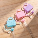 Personalized Beach Bag Straw Cover Topper with Initial Charm Accessories for Stanley Tumbler Birthday Party Favors Gift for Women