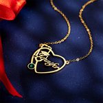 Collier en Cœur avec Prénom Année Pierre de Naissance Personnalisés Pendentif de Stéthoscop pour Infirmière Cadeau Remise des Diplômés