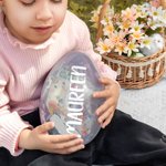 Huevo de Pascua Jumbo Rellenable Personalizado Estilo Sencillo Nombre Multicolor Rellenables Cesta de Navidad Pascua Cumpleaños Fiesta Regalos para Niños
