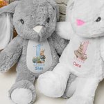 Personalizzato carino uovo di Pasqua coniglietto peluche con nome 1 ° Pasqua Baby Shower regalo per bambini ragazzi ragazze